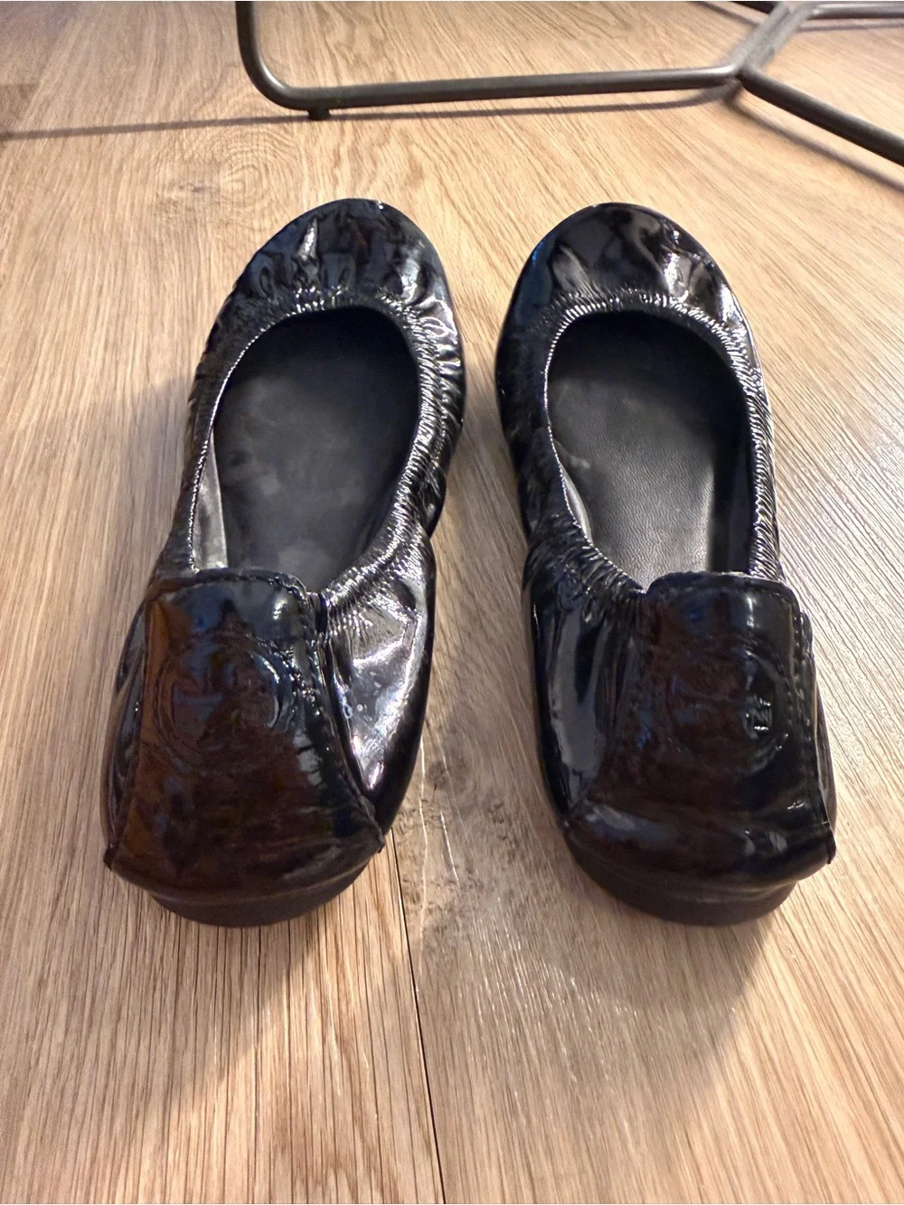 Tory Burch Eddie Scrunch Patent Ballet Flat